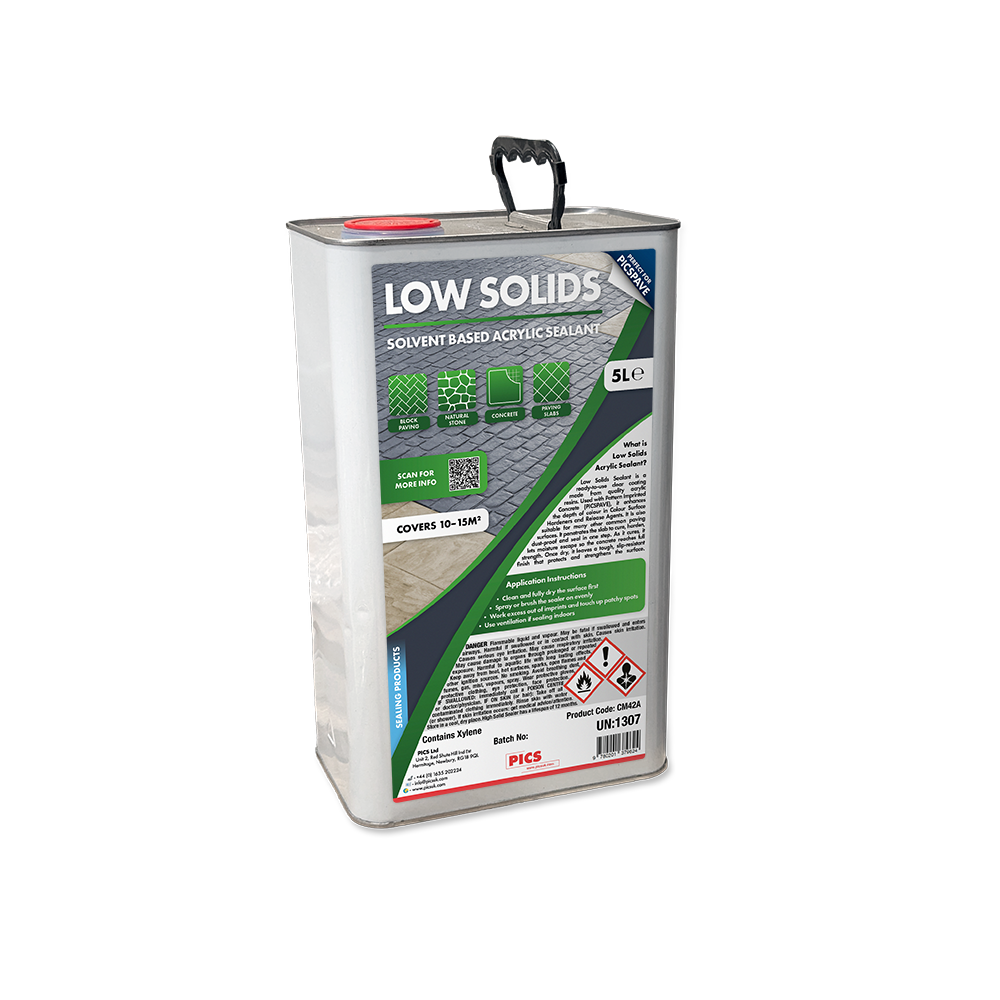 Product image of a 5L tin of PICS Low Solid Sealant Solvent Based Acrylic Sealer